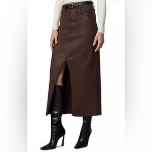 Joe's Jeans The Eva Coated Maxi Skirt in Espresso Women’s Sz 27